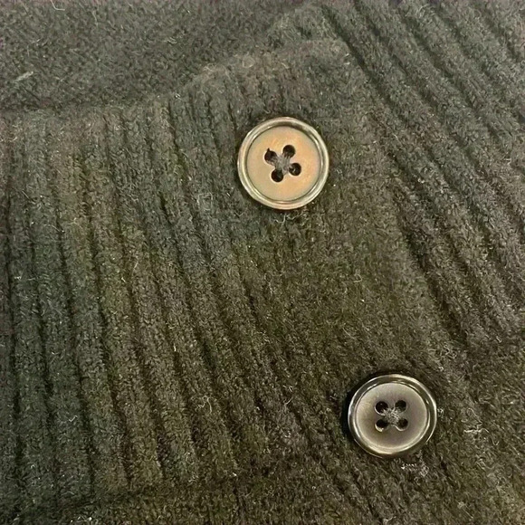 Talbots Sweater Women Black S Turtleneck Button Detail on Neck Opening Classy - Picture 3 of 9